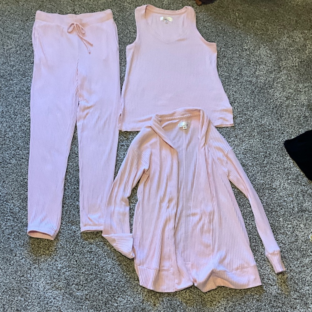 Cuddl Duds Light Pink Pajama Set